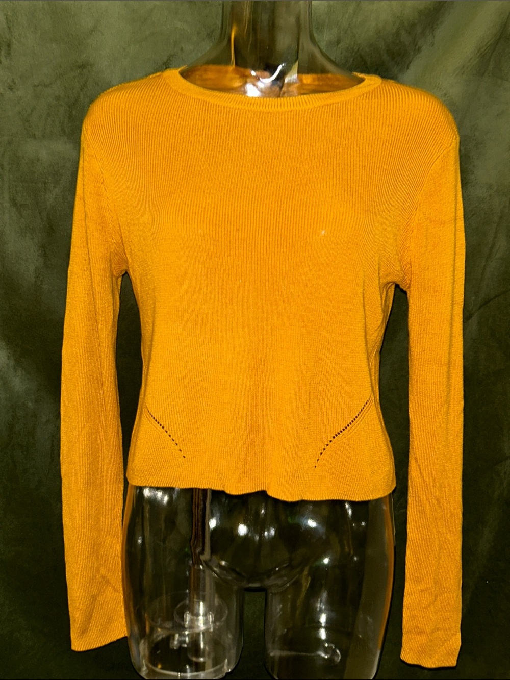 Divided Mustard Yellow Long-Sleeve Knit Top